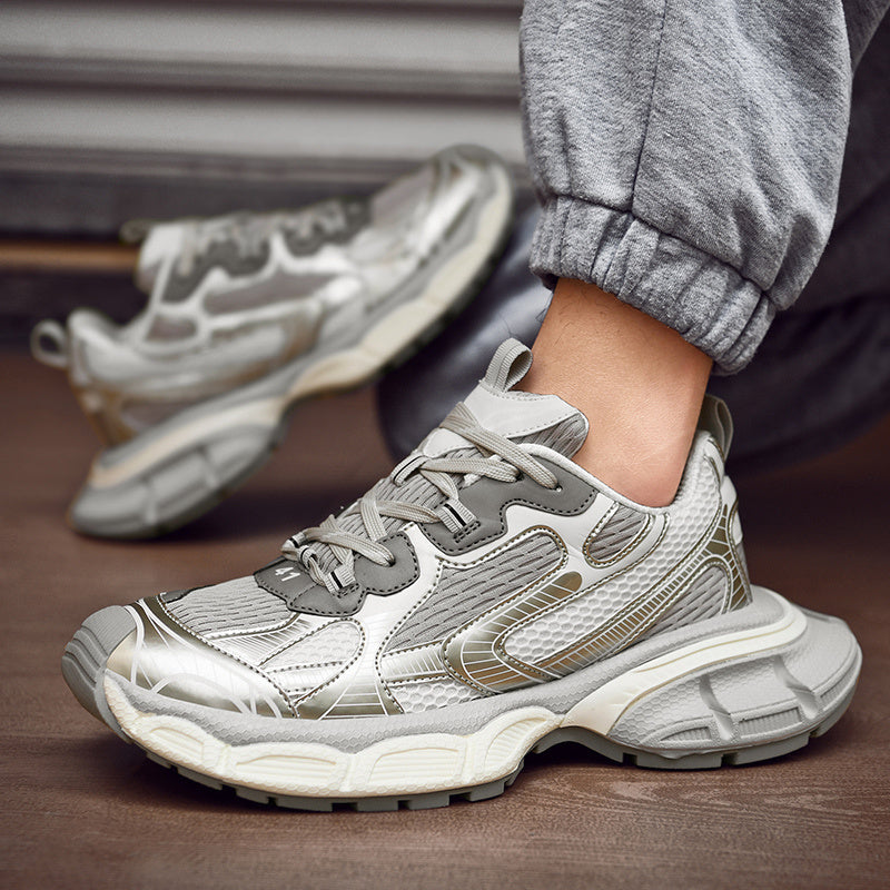 Chunky Sole Knit Sneakers — Lightweight Breathable Trainers, EU 40-44