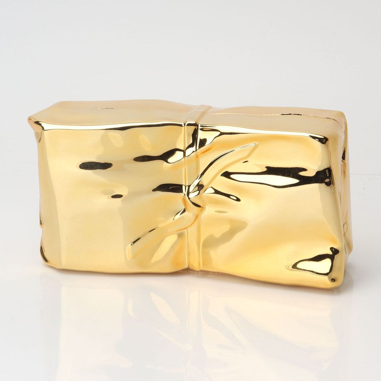 Gold Silver Metallic Embossed Evening Clutch Bag — Wedding Guest & Prom