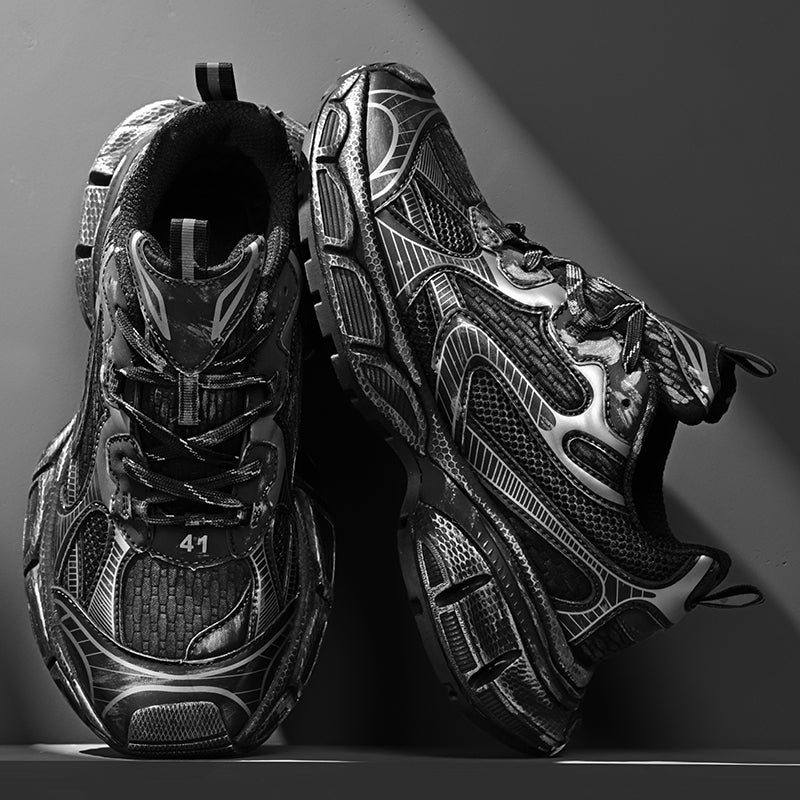 Chunky Sole Knit Sneakers — Lightweight Breathable Trainers, EU 40-44