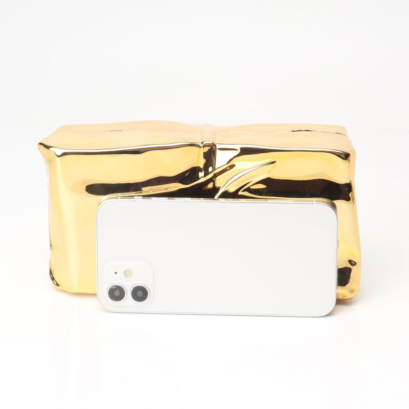 Gold Silver Metallic Embossed Evening Clutch Bag — Wedding Guest & Prom