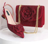 Elegant Lady Shoes And Bag Set