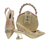 Newest Style Platform Shoes and Matching Bag Set