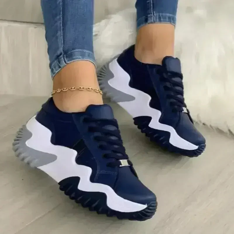 Platform Vulcanized Sneakers — Breathable Canvas Trainers