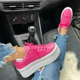 Women's Chunky Platform Sneakers | Casual Flat Shoes - Femstylo