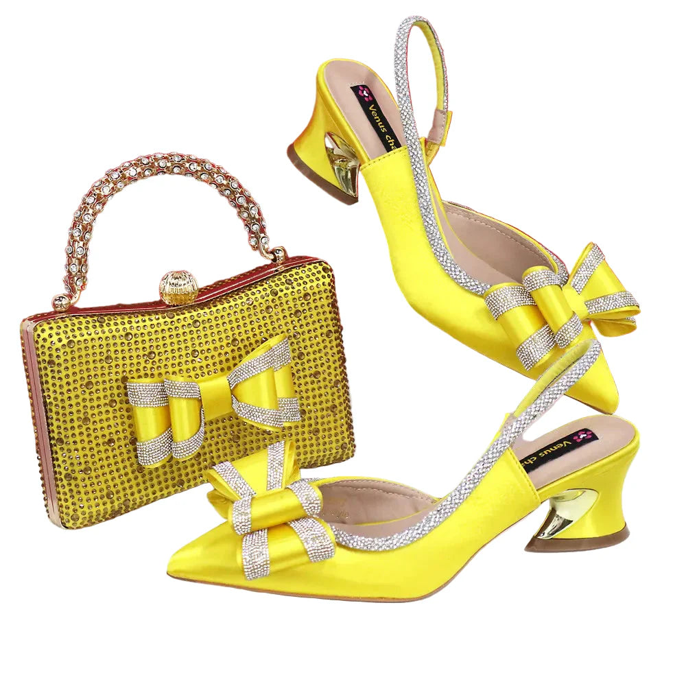 Gold Silver Black Pointed-Toe Ankle Boots & Clutch Bag Set — Evening & Party, EU 37-43