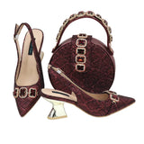 Newest Style Platform Shoes and Matching Bag Set