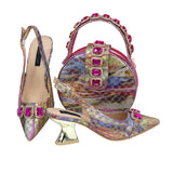 Newest Style Platform Shoes and Matching Bag Set