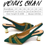 Women's Shoes and Bag Set with Rhinestone