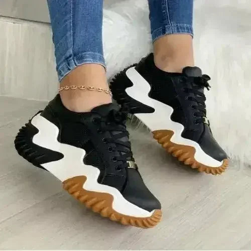 Platform Vulcanized Sneakers — Breathable Canvas Trainers