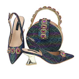 Newest Style Platform Shoes and Matching Bag Set