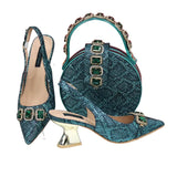 Newest Style Platform Shoes and Matching Bag Set