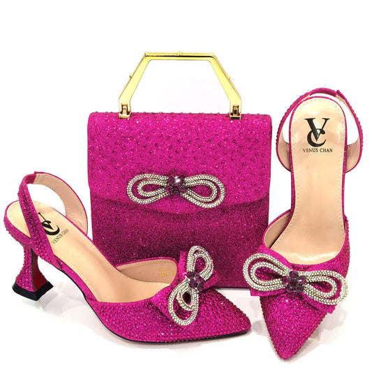 Gold Silver Black Platform Heels & Matching Clutch Bag Set — Aso Ebi & Owambe, EU 37-43