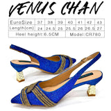 Women's Shoes and Bag Set with Rhinestone
