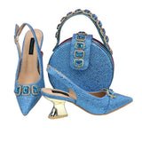Newest Style Platform Shoes and Matching Bag Set