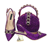 Newest Style Platform Shoes and Matching Bag Set