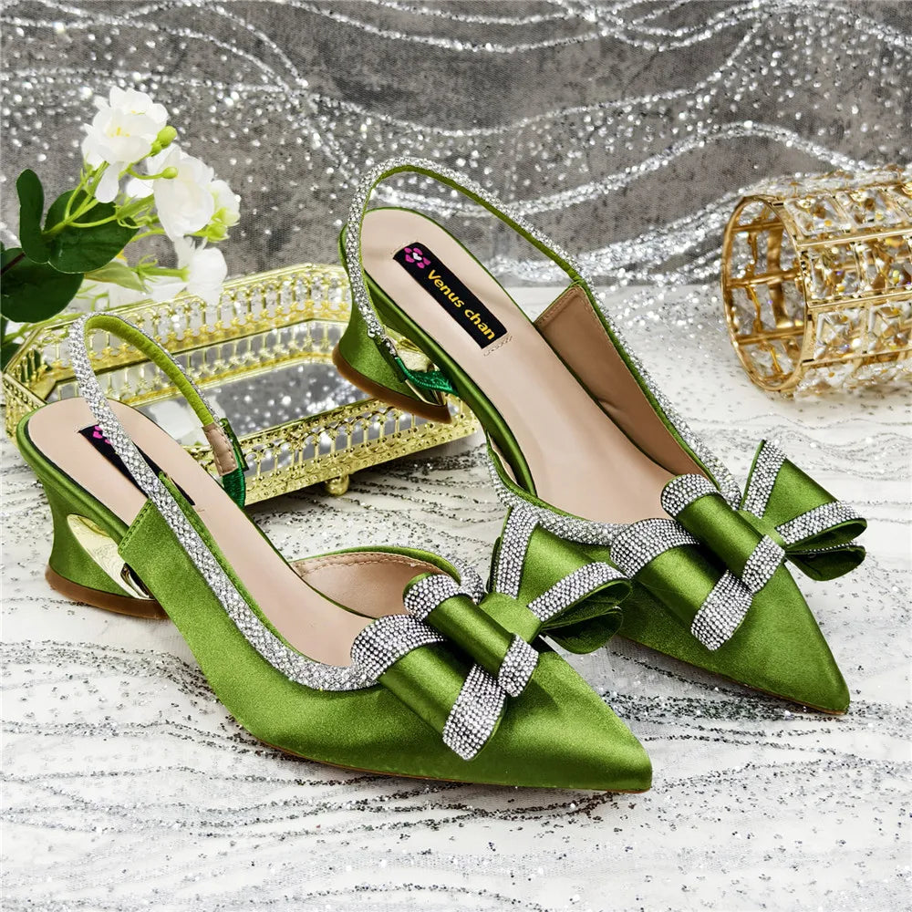 Gold Silver Black Pointed-Toe Ankle Boots & Clutch Bag Set — Evening & Party, EU 37-43