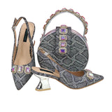 Newest Style Platform Shoes and Matching Bag Set