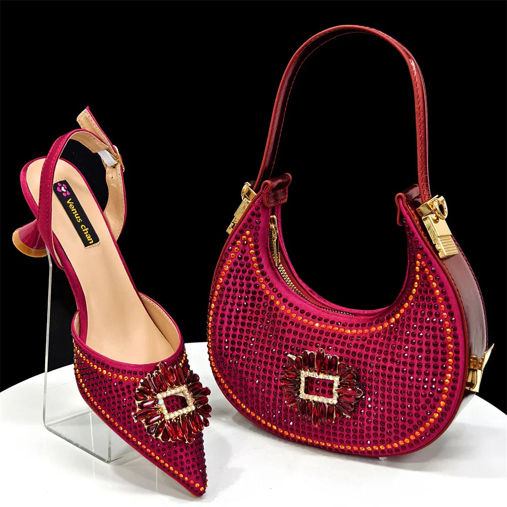 Gold Silver Black Platform Peep-Toe Heels & Clutch Bag Set — Wedding Guest, EU 37-43