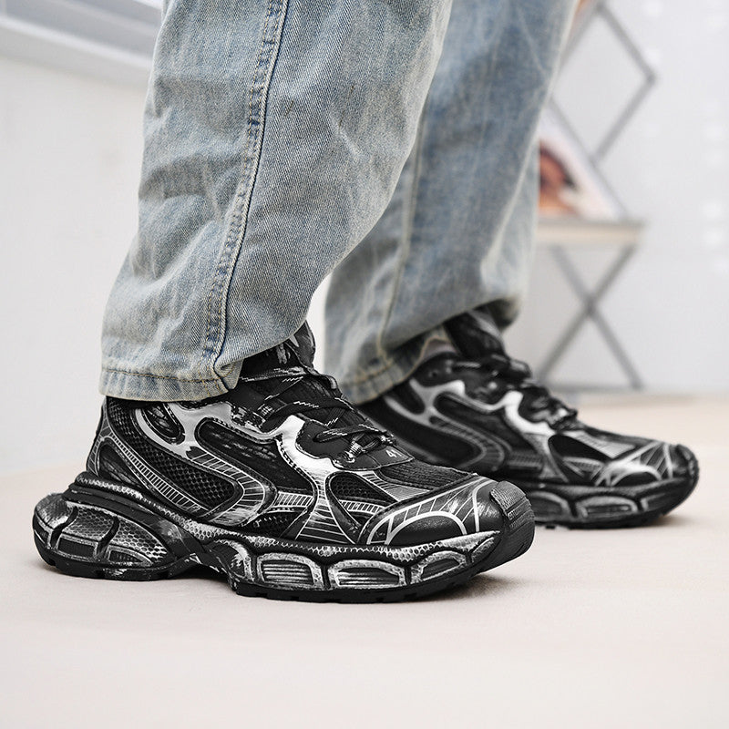 Chunky Sole Knit Sneakers — Lightweight Breathable Trainers, EU 40-44