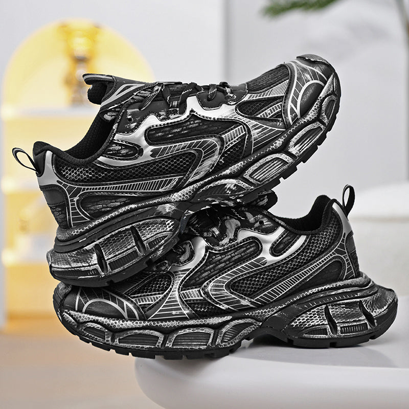 Chunky Sole Knit Sneakers — Lightweight Breathable Trainers, EU 40-44